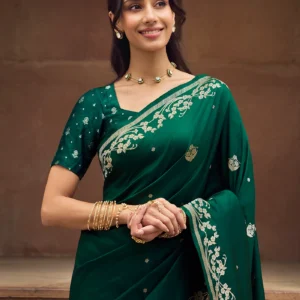Eraya Banarasi Green Saree