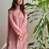 eraya chikankari pink suit